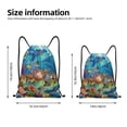 thumbnail image 2 of Saiise Sea World Pattern Sports Drawstring Backpack - String Swim Gym Bag with Wet Proof Pocket for Women&Men-Medium, 2 of 6