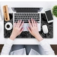 thumbnail image 5 of Black White Desk Mat Cool Minimal Topographic Contours Mouse Pad XXL, Gaming Mousepad Large with Stitched Edge, Extended Laptop Keyboard Mouse Mat Desk Pad Protector Office Decor 31.5x15.75 in, 5 of 6