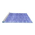thumbnail image 2 of Ahgly Company Machine Washable Indoor Round Abstract Blue Modern Area Rugs, 6' Round, 2 of 4