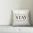 thumbnail image 2 of Creative Products Please Stay Awhile 18x18 Spun Poly Pillow, 2 of 2
