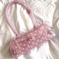 thumbnail image 5 of Women Polka Dot Jelly Shoulder Handbag, Mini Baguette Underarm Purse, Lightweight Waterproof Casual Small Handbag for Daily Shopping Dating Street Wear Multiple Candy Colors, 5 of 8