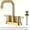 Brushed Gold, variant on PARLOS Centerset Two-Handle Bathroom Sink Faucet with Metal Drain Assembly and Supply Hose,Brushed Gold