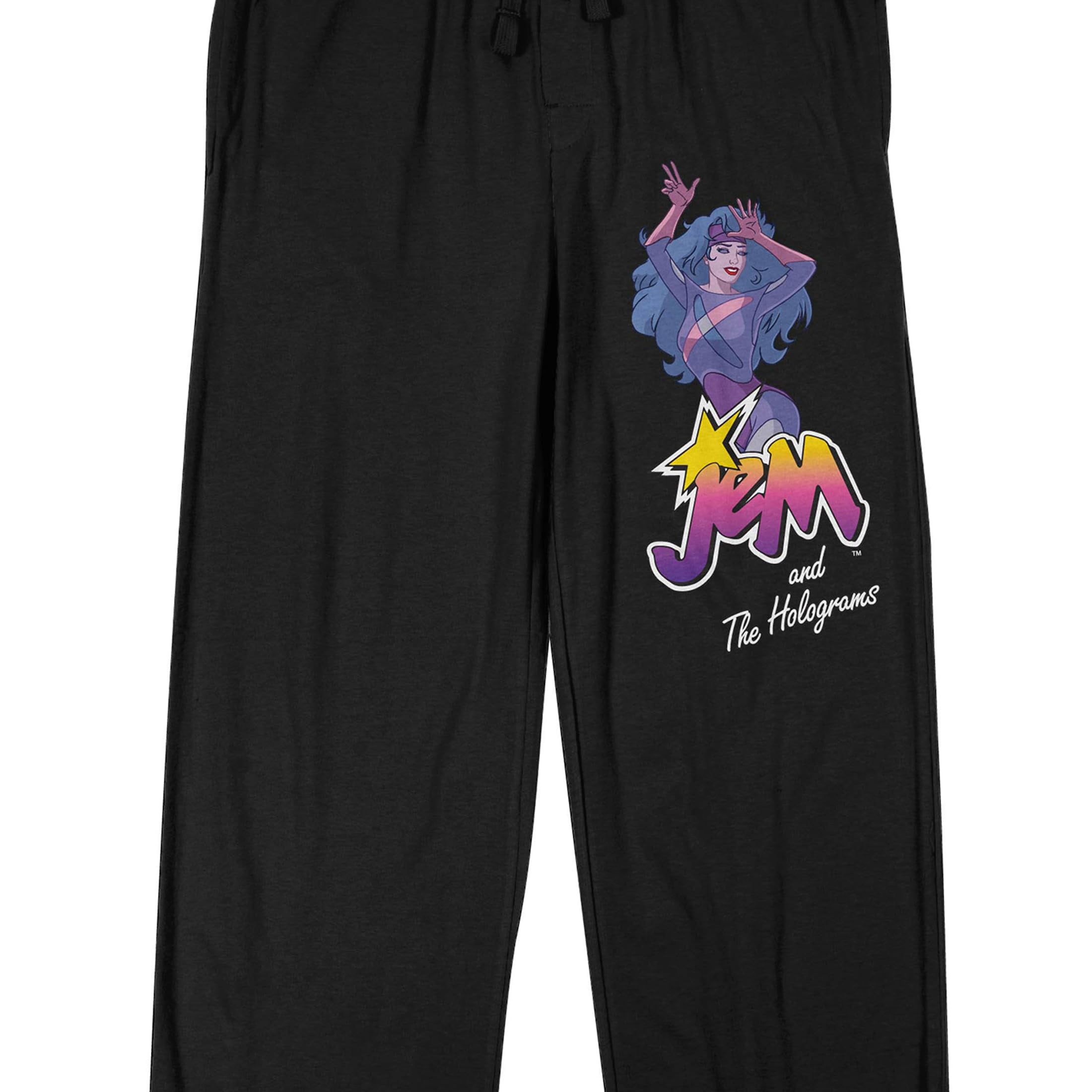 Jem and the Holograms Men's Black Sleep Pants-XXL