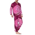 thumbnail image 2 of Lsque Sparkling Pink Toilet Pattern Long Sleeve Pajama Set for Men - Soft 2-Piece Sleepwear and Loungewear Set with Pockets, Comfy Nightwear-Large, 2 of 7
