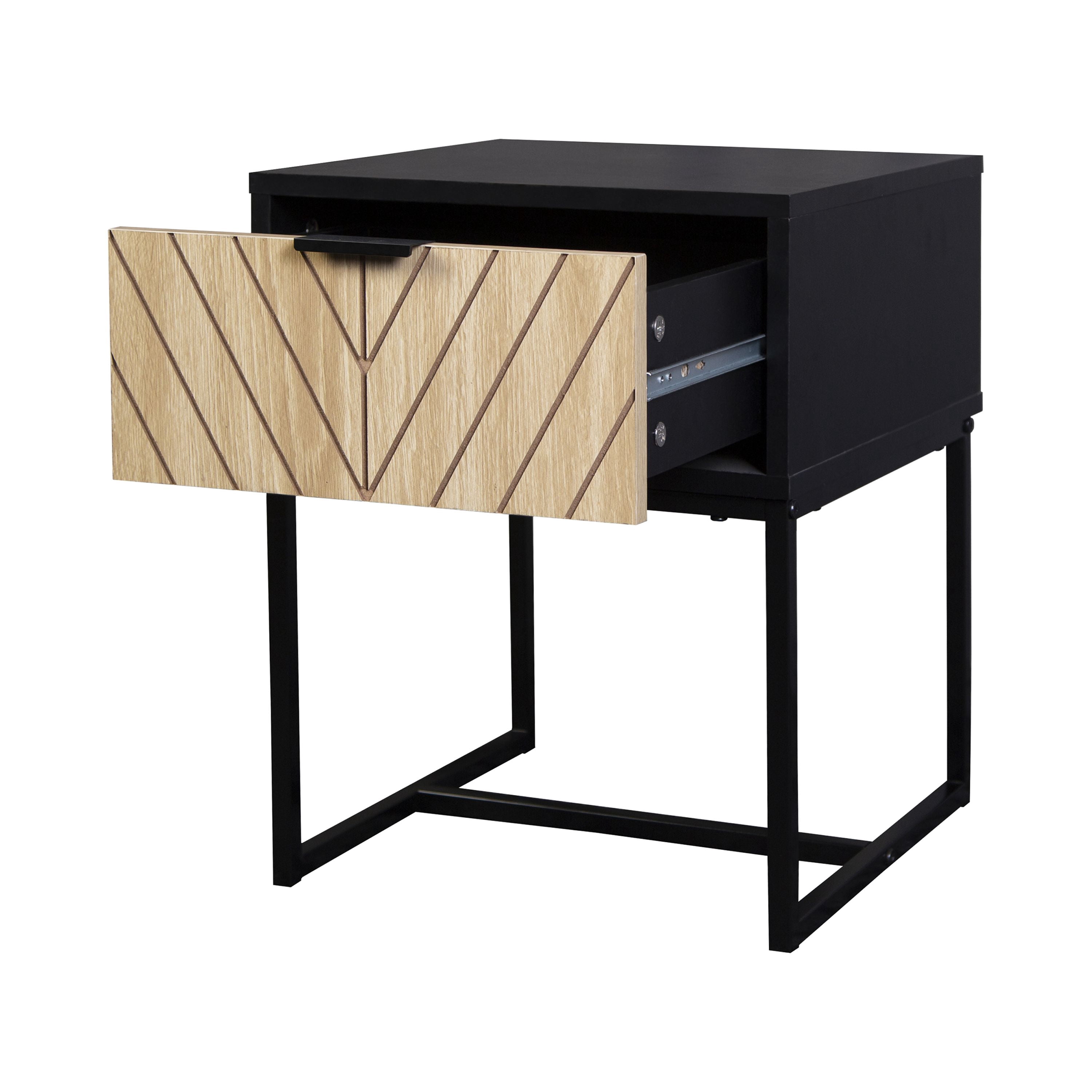 Modern Entryway Console Table with Storage Drawer, Compact Side Accent Table, Black Finish Wooden Drawer Narrow Space Saving Sofa Table for Hallway Living Room