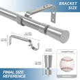 thumbnail image 3 of Urbanest Adjustable Single Curtain Rod Set Nagle Finials – 1 - Inch Diameter, With Pewter Rod, 28–48 Inches, 3 of 6