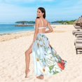 thumbnail image 6 of FORMRS Womens Long Sarong Beach Wrap Semi-Sheer Bikini Skirt Bathing Swimsuit Cover Up, Colorful Tomatoes, 6 of 7