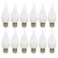 thumbnail image 2 of 12 Candelabra Light Bulbs Frosted 40W LED Medium Base Candle Flame Turn Tip Lamp, 2 of 2