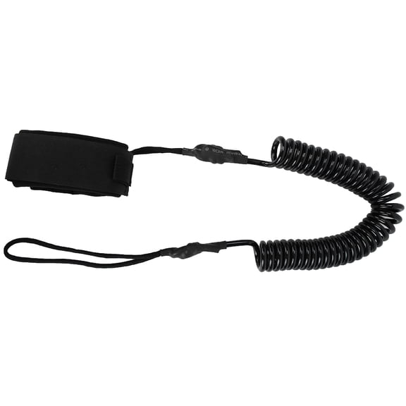 Tletseagh Black Stand Up Surfboard Surfing Leash Paddle Board Safety Foot Leashs Coiled Cord
