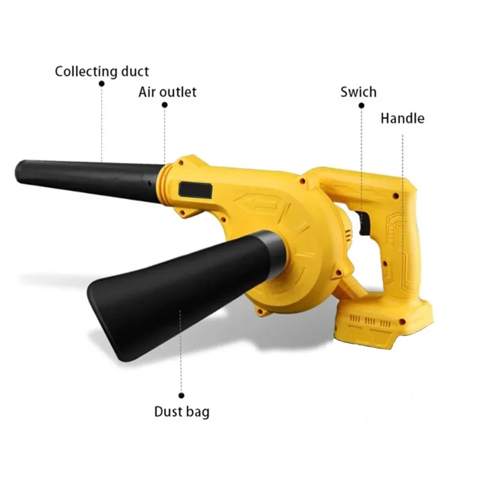 Cordless Air Blower & Vacuum Cleaner Electric Dust Computer Collector Leaf Duster Power Tools ,High Power