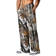 thumbnail image 5 of Havenx Camo Sweatpants for Men Wide Leg Dry Leaf Print Elastic Waist Sweat Pant with Pockets Open Bottom Camouflage Trousers Workout Athletic Jogger Soft Lounge Outfits,Coffee 2XL, 5 of 7