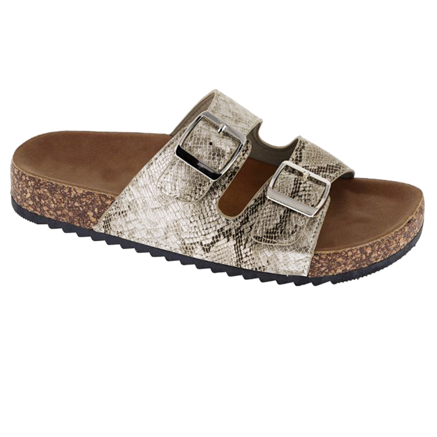 platform footbed sandals