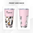 thumbnail image 3 of Picia Cute Cats Pattern 20 oz Tumbler Stainless Steel Vacuum Insulated Coffee Ice Cup Double Wall Travel Flask Dual Lid Water Bottle, Eco-friendly Car Cup-Without Straw, 3 of 8