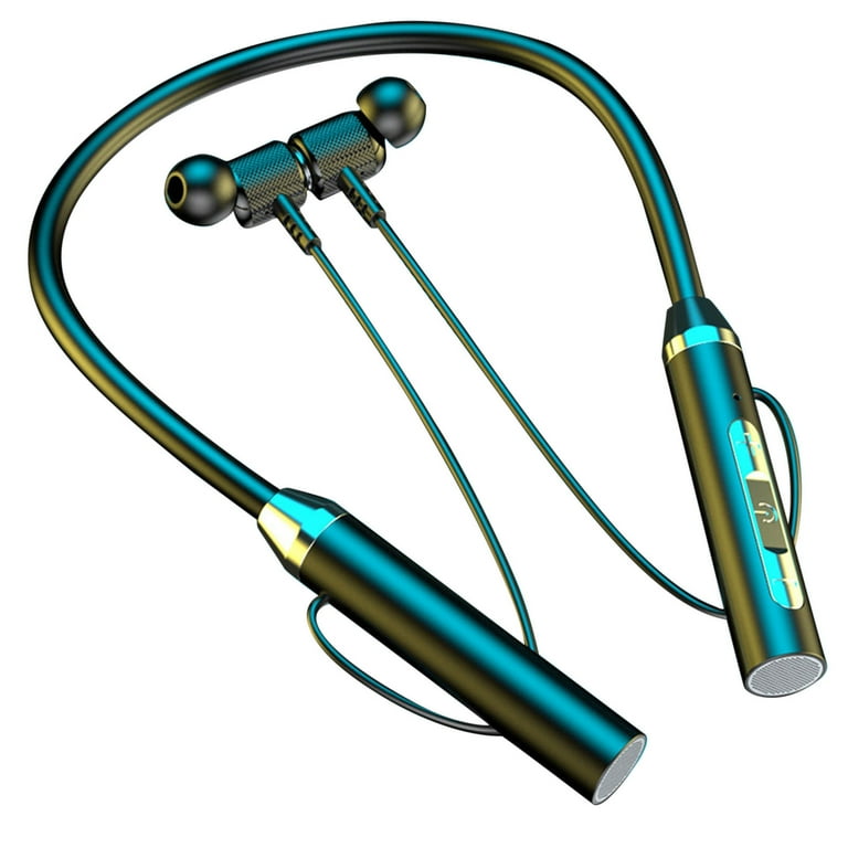 Neckband Bluetooth Headphones Wireless Earbuds with Microphone Flashlight Around the Neck Waterproof Sport Headset Noise Cancelling Ear Buds 120H Playtime for Running Cycling Cell Phone Walmart