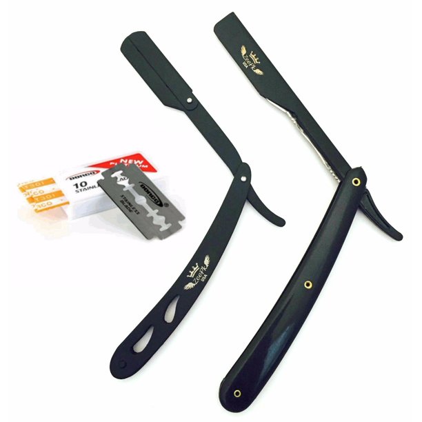 Barber Razor Folding Knife Rasierer Navaja Zeepk Replacement Blades Black Walmart Com Walmart Com