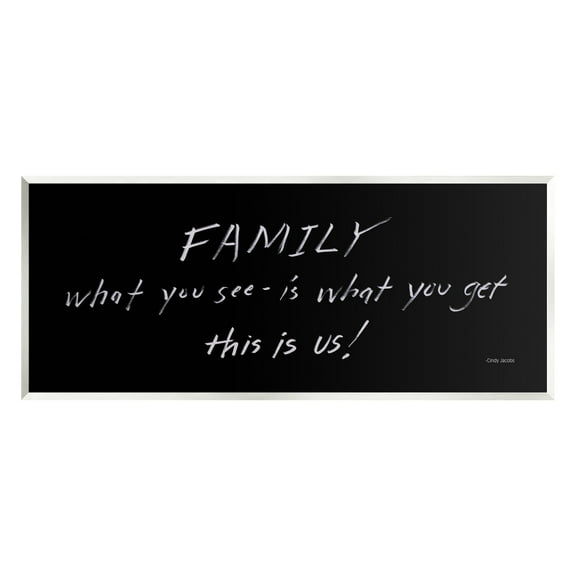 Stupell Industries Family This Is Us Chalkboard Writing Style Phrase Graphic Art Unframed Art Print Wall Art, Design by Cindy Jacobs
