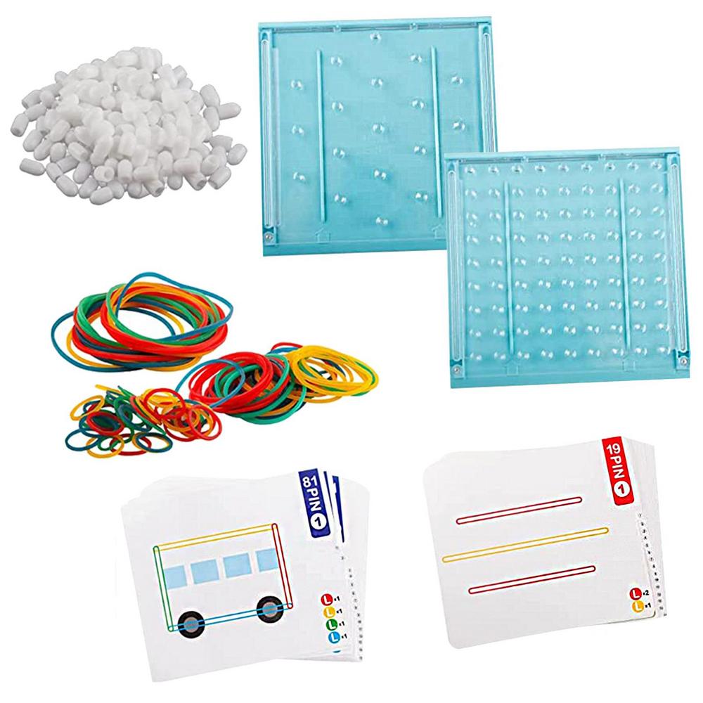 Ksruee Geoboard Rubber Bands Geoboards With Rubber Bands Classroom Set Wooden Geoboard