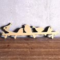 thumbnail image 4 of Lishi Wooden Bird Design Wall Mounted Coat Rack with 4 Hooks for Home Storage, 4 of 5