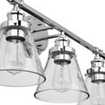 thumbnail image 2 of Globe Electric Parker 3-Light Metal Vanity Light, Clear Glass Shades, 2 of 8