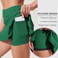 thumbnail image 5 of Ekouaer Tennis Skort for Women High Waisted Athletic Skirts Lightweight Golf Skort with Shorts Pocket Workout Pickleball Cheer Skirt, 5 of 7