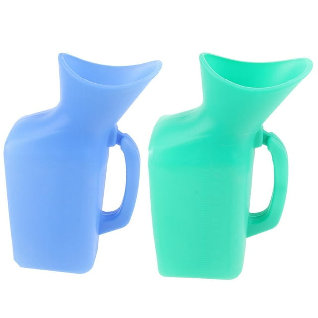 Paquete de 2, Botella de para , Urinario Portátil de Plástico para Cama a Prueba de Derrames para Ancianas, Dispositivo de Micción Salvador Botella de orina de viaje