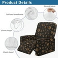 thumbnail image 4 of SCRAWLGOD Paws Brown Black Recliner Chair Cover Stretch Reclining Chair Covers with Pocket Washable Reclining Chair Furniture Protector Cover for Pets, 4 of 7