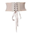 thumbnail image 2 of Cinturón ancho de cintura elástica Sunnimix para mujer beige 60-80cm, 2 of 8
