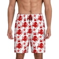 thumbnail image 1 of Balery Octopus Pantalones cortos de pijama de punto de algodón para hombre con cinturilla y bolsillos-XX-Large, 1 of 6