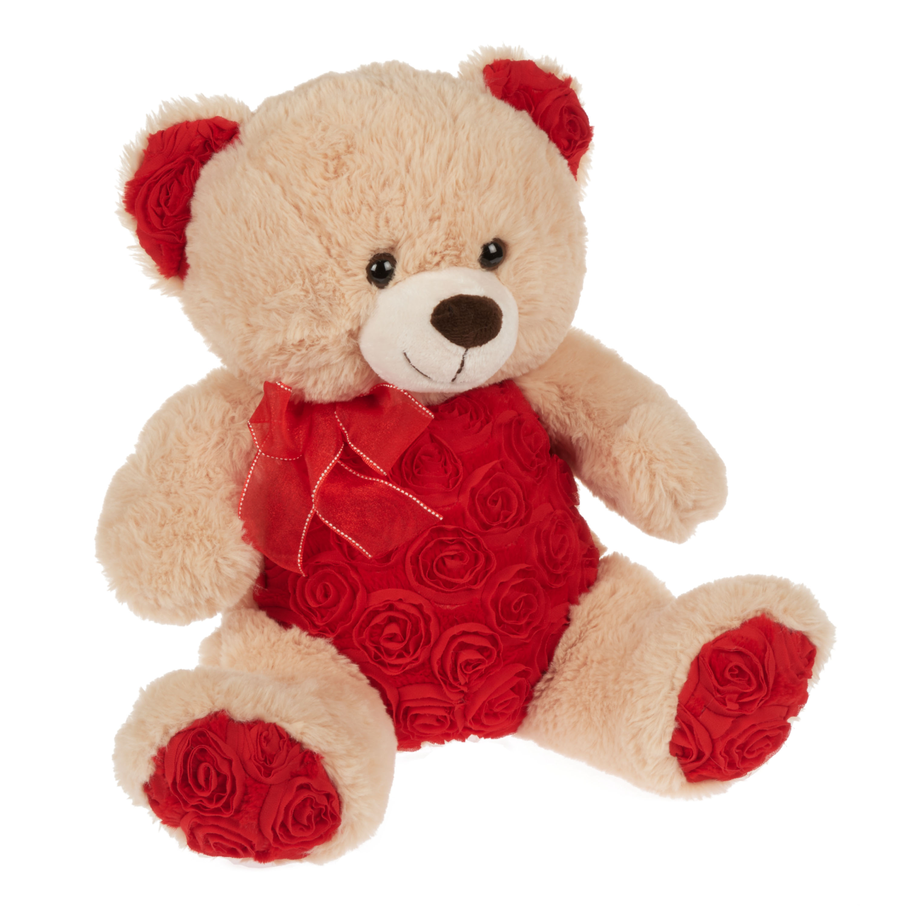 Way To Celebrate Valentine's Day Large Rose Teddy Plush
