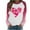 Pink C, variant on Women Valentines Day Sweatshirts Long Sleeve Hearts Letter Printed Color Block Raglan Pullover Crewneck Cute Tops (XL, Pink D)