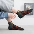 thumbnail image 5 of Goofa Banana Leaf Meditating Gorilla Pattern Non Slip Socks with Grips for Elderly, Crew Socks Yoga Hospital Socks Cushioned Sole Gripper Socks for Men Women, 5 of 5