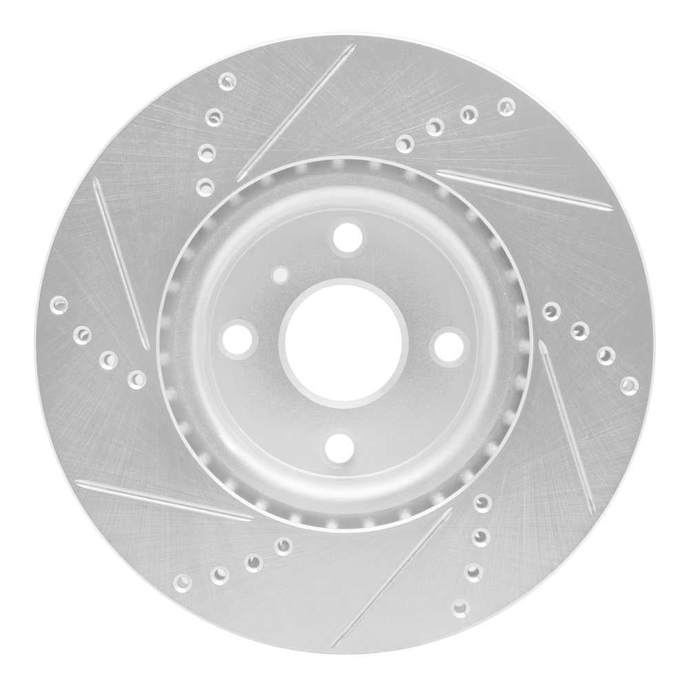Dynamic Friction Company 631-80073R DFC Brake Rotor - Drilled And Slotted - Silver