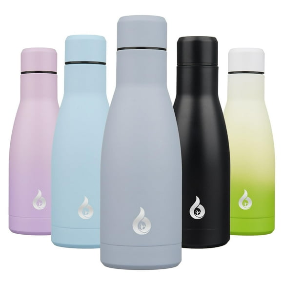 Botella de agua BJPKPK con aislamiento de acero inoxidable, 350 ml, color gris neblina