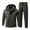 Gray, variant on Men's Outdoor Jacket Suit Plus Velvet Cold Proof Windproof Warm Cycling Mountaineering Set, for Winter Sports and Harsh Weather Conditions,Army Green,L
