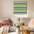 thumbnail image 6 of Canvas Wall Art Green Navy Canvas Art Print Blue White Geometric Stripes Pictures Wall Decor for Living Room Bedroom Artwork Decorations Stretched Framed Ready to Hang 8"x8", 6 of 9