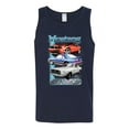 thumbnail image 2 of Wild Bobby, Mustang Ford Classics Cars and Trucks Men Graphic Tank Top, Navy, Medium, 2 of 6