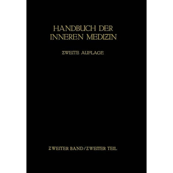 Handbuch Der Inneren Medizin Handbuch Der Inneren Medizin, (Paperback)