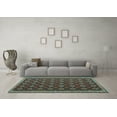 thumbnail image 3 of Ahgly Company Indoor Rectangle Oriental Light Blue Traditional Area Rugs, 7' x 9', 3 of 4
