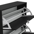 thumbnail image 3 of Tvilum Bright 2 Drawer Shoe Storage Cabinet, Matte Black, 3 of 16