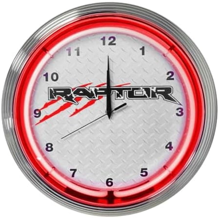 Neonetics Red Neon Light Up Wall Clock 15 for Ford Ranger Bronco F-150 Raptor$$Home Decor, Kitchen, & Other