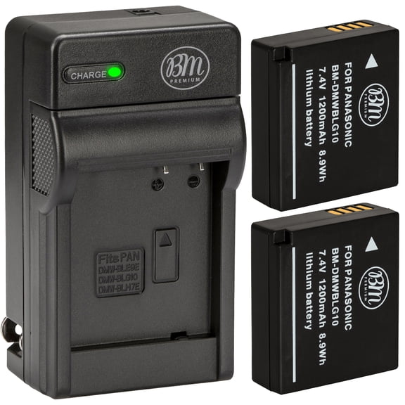 BM 2 DMW-BLG10 Batteries and Battery Charger for Panasonic Lumix DC-ZS80 DC-GX9 DC-LX100 II ZS200 ZS70 GX80 GX85 ZS60 ZS100 GF6 GX7K LX100K Cameras