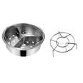 thumbnail image 4 of PBPBOX Stainless Steel Round Steamer Rack Set Steaming Vegetables Home Cooks Cooking 3-Piece, 4 of 8