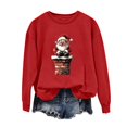 thumbnail image 2 of FDGIU Funny Christmas Hoodie for Women - Lightweight Pullover with Pockets, Holiday Graphic Sweatshirts, 2 of 4