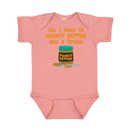 

Inktastic Peanut Butter Spoon Gift Baby Boy or Baby Girl Bodysuit