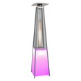 thumbnail image 4 of Hanover 7-Ft. 42,000 BTU Square Propane Patio Heater with Stainless Steel Frame and Multi-Color LED Lighted Base, 4 of 9