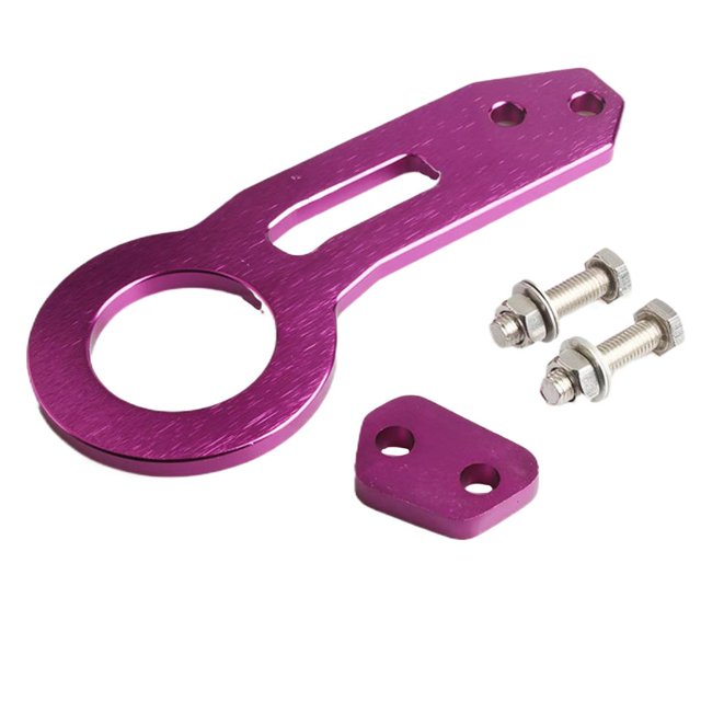 Scienceny Gancho de remolque de aleación de aluminio Gancho de remolque de carreras universal Práctico anillo de remolque trasero con tornillos Juntas Cámaras de salpicadero de coche Numero 3 Scienceny VI009017-03