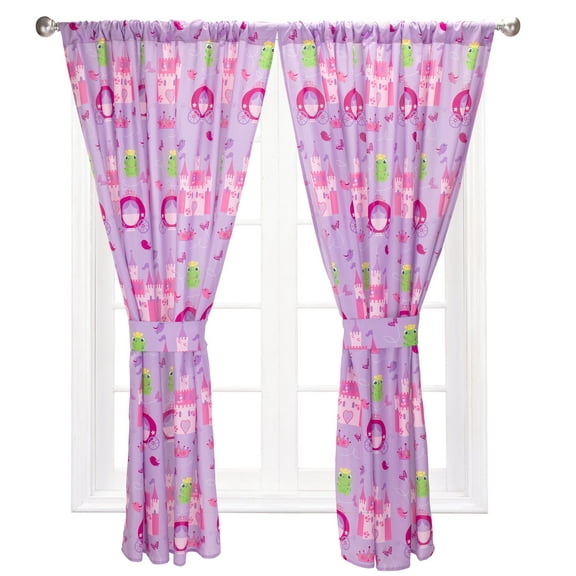 Everyday Kids Princess Storyland Rod Pocket Room Darkening Valances, 41" x 63"