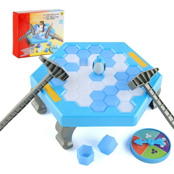 Save Penguin Break Ice Frozen Game for Kids, Protect The Ice Penguins Trap on Ice Icebreaker Board Games Toy for Adults Family Childrens Kid Ages 4-8 with Replacement Cubes and Hammer
