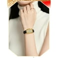 thumbnail image 4 of Explojoy Elegant Women’s Quartz Watch – Square Dial, Mother of Pearl Face, Diamond Details, Waterproof, Leather Band, 4 of 10
