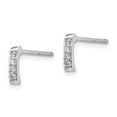 thumbnail image 2 of 925 Sterling Silver White Ice .05ct Diamond Post Earrings; for Adults and Teens; for Women and Men, 2 of 4
